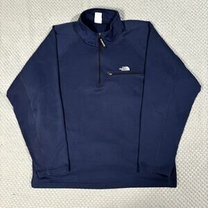 VTG North Face Men's Ultrawick Navy 1/4 Zip Jacket Sz XL